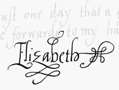 Firma de la Reina Isabel I (1533-1603) de English School